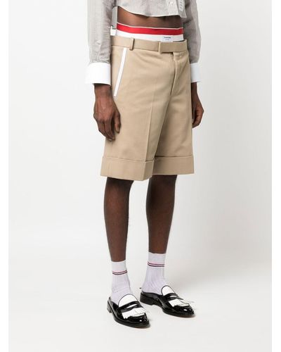 Thom Browne Low-rise Tailored Shorts - Natural
