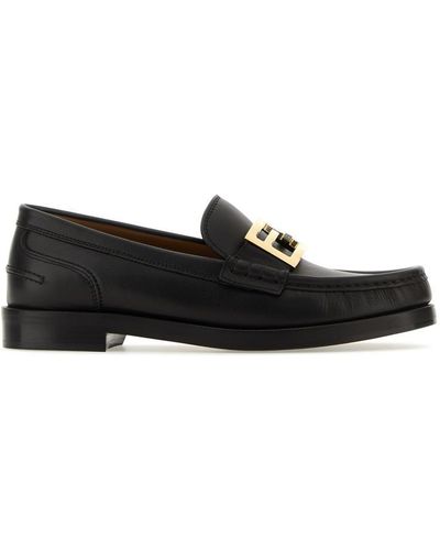 Fendi Baguette Leather Loafer - Black