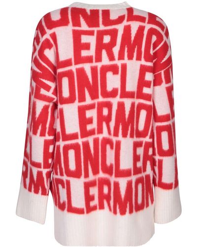 Moncler Jumper With Logo - Red