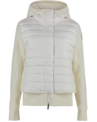Parajumpers Nina Knit Jacket With Padded Panels - Gray