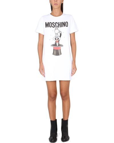 Moschino Dress With Looney Tunes Motif - White