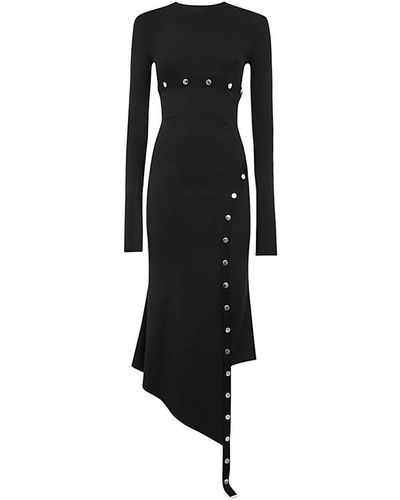 The Attico Longuette Midi Dress Clothing - Black
