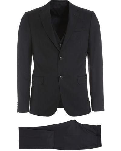 Zegna Three-pieces Wool Suit - Black