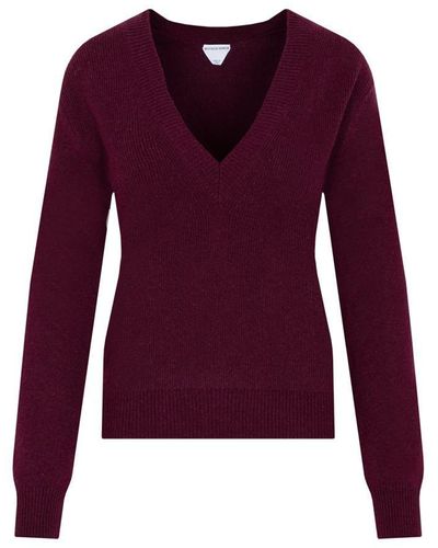Bottega Veneta Compact Cashmere Sweater Sweater - Purple