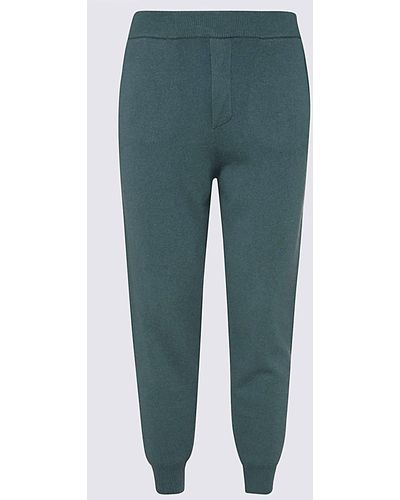 DSquared² Green Wool Track Trousers