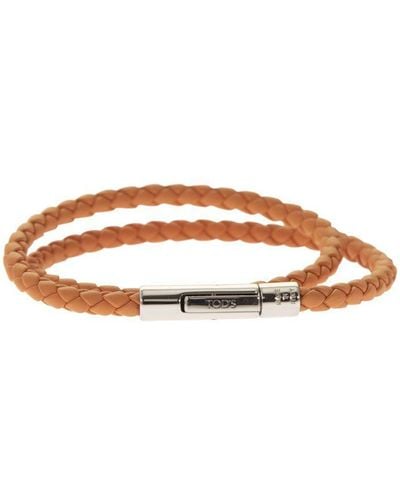 Tod's Mycolors 2-turn Leather Bracelet - Brown