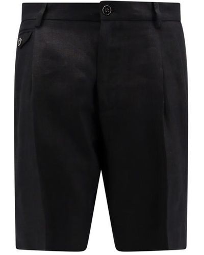 Dolce & Gabbana Linen Shorts - Black