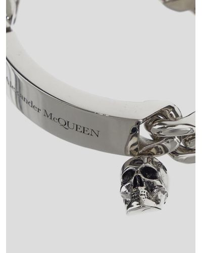 Alexander McQueen Identity Chain Bracelet - Gray