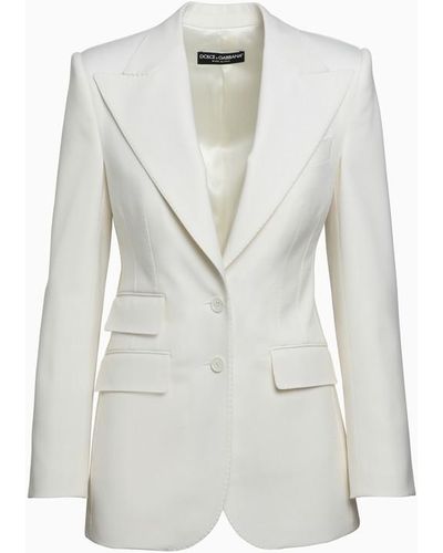 Dolce & Gabbana Dolce&Gabbana Single-Breasted Jacket In - White