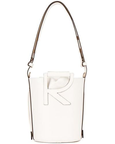 Roger Vivier Rv Medium Bucket Bag - White