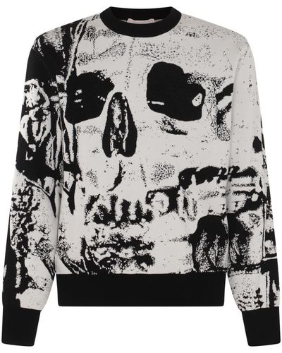 Alexander McQueen And Cotton- Viscose Blend Sweater - Black