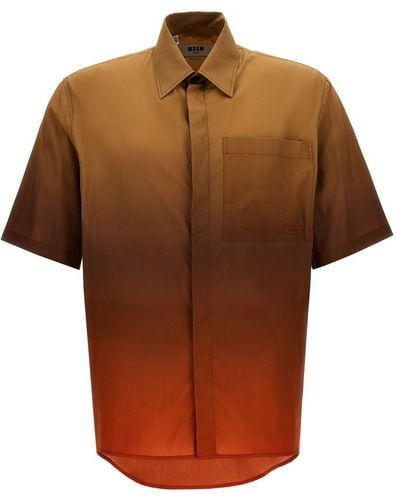 MSGM Degradè Shirt - Brown