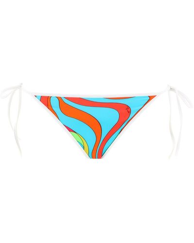 Emilio Pucci Marmo-print Bikini Briefs - Blue