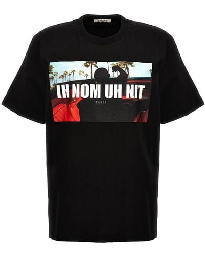 ih nom uh nit 'palms And Car' T-shirt - Black