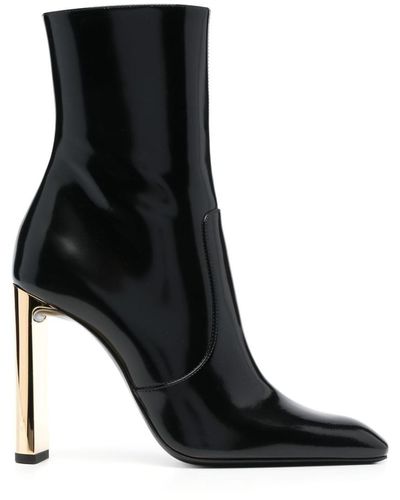 Saint Laurent Auteuil Heeled Ankle Boots - Black