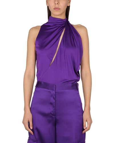 Versace Viscose Tops. - Purple