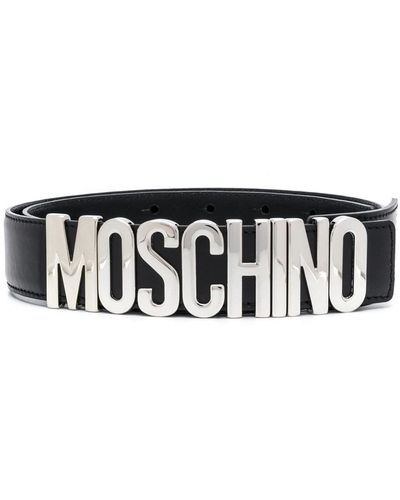 Moschino Logo-embellished Belt - Black