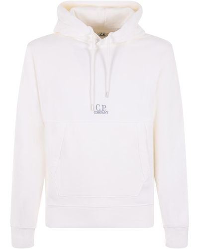 C.P. Company Hoodie In - White