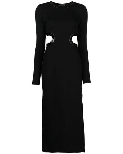 STAUD Long Sleeve Dolce Dress - Black
