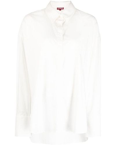 STAUD Long-sleeve Cotton Shirt - White