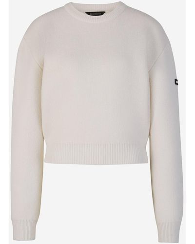 Balenciaga Knitted Wool Sweater - White