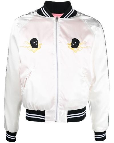 Youths in Balaclava Embroidered-logo Jacket - White