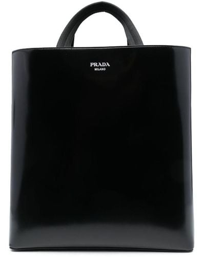 Prada Logo-print Tote Bag - Black
