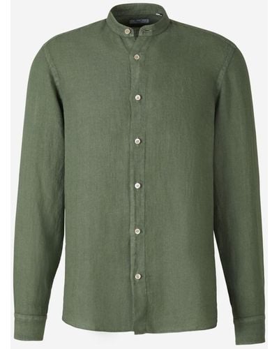 Boglioli Mandarin Collar Shirt - Green
