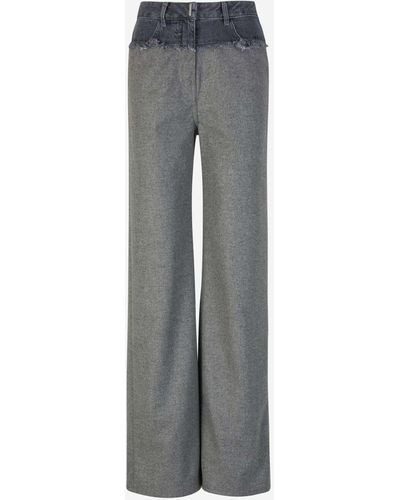 Givenchy Oversize Wool Pants - Gray