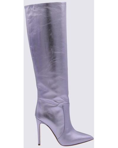 Paris Texas Lilac Leather Boots - Purple