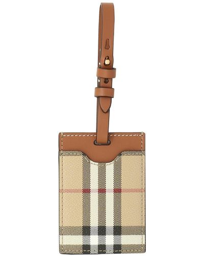 Burberry Check Luggage Tag - White