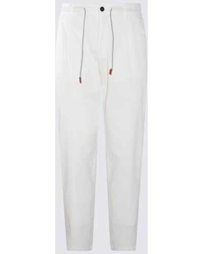 Eleventy White Cotton Trousers