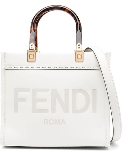 Fendi Sunshine Tote Bag - White