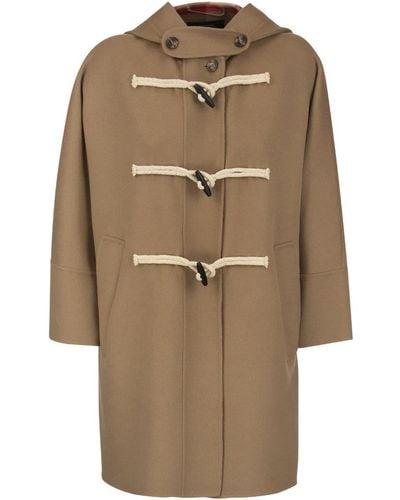 Weekend by Maxmara Enziana - Wool Coat With Frogs - Natural