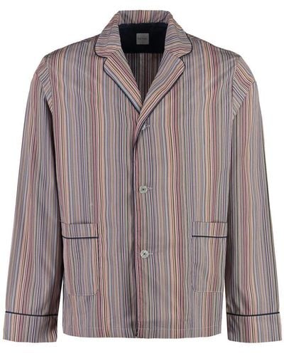 Paul Smith Striped Cotton Pyjamas - Brown