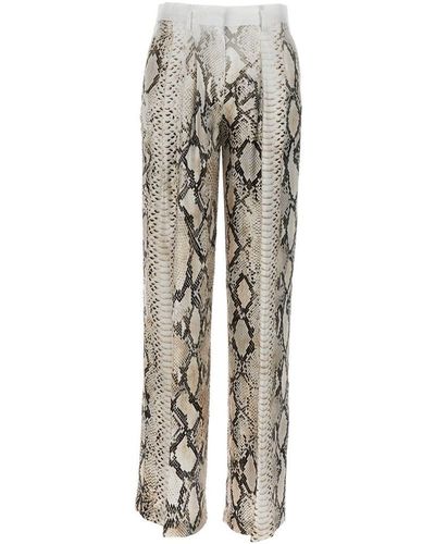 Nude Snake' Trousers - White
