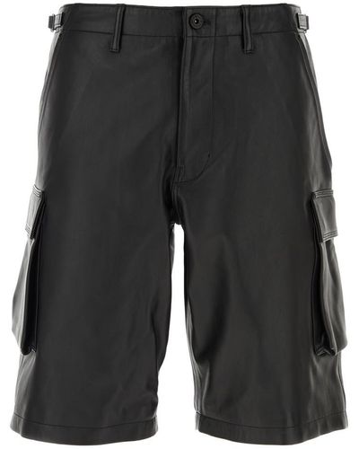 Purple Denim Denim Shorts - Black