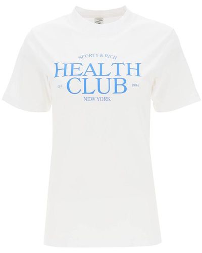 Sporty & Rich 'Sr Health Club' T-Shirt - White