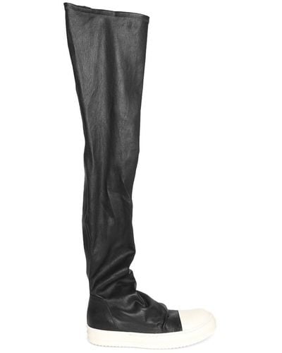Rick Owens Thigh High Boots - Black