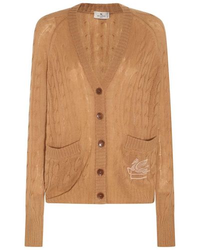 Etro Cashmere Knitted Cardigan - Brown