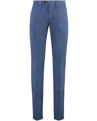 Canali Cotton Blend Trousers - Blue