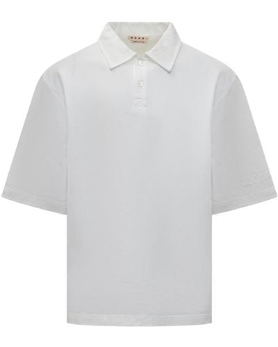 Marni Polo Shirt With Logo - White