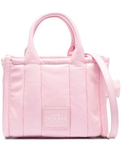 Marc Jacobs The Medium Tote Crinkle Leather Bag - Pink