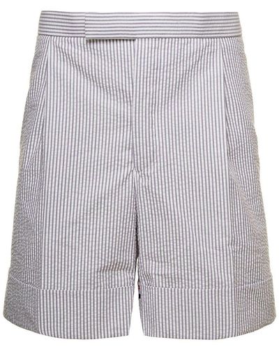 Thom Browne Striped Tailored Shorts - Blue