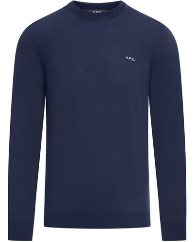 A.P.C. Pullover Sweater - Blue