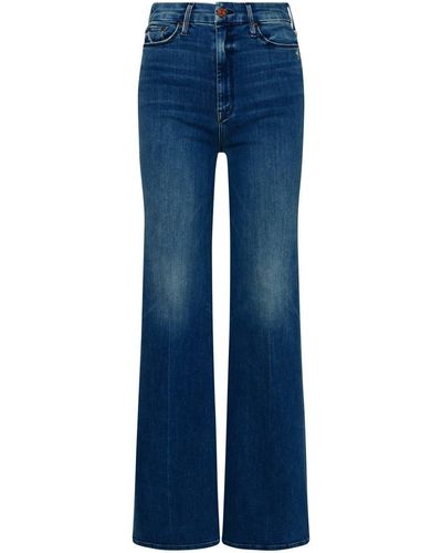 Mother Roller Cotton Jeans - Blue