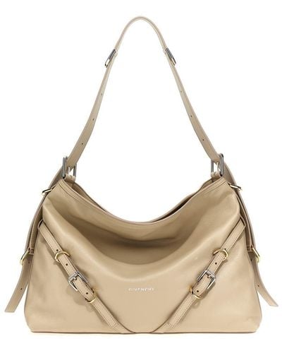 Givenchy 'Voyou' Midi Shoulder Bag - Natural