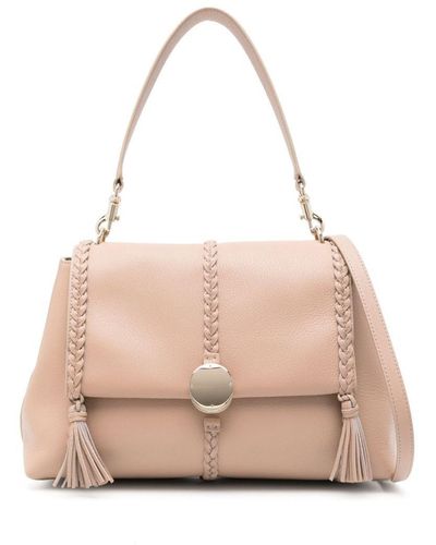 Chloé Penelope Leather Shoulder Bag - Pink