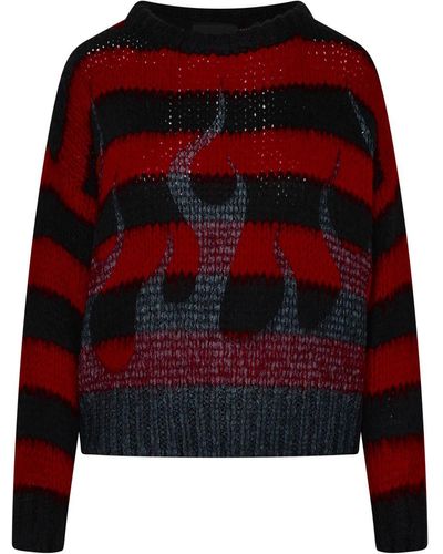 Vision Of Super Red Striped Wool Blend Sweater