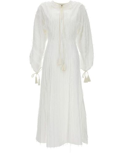 Lanvin Plumetis Dress - White